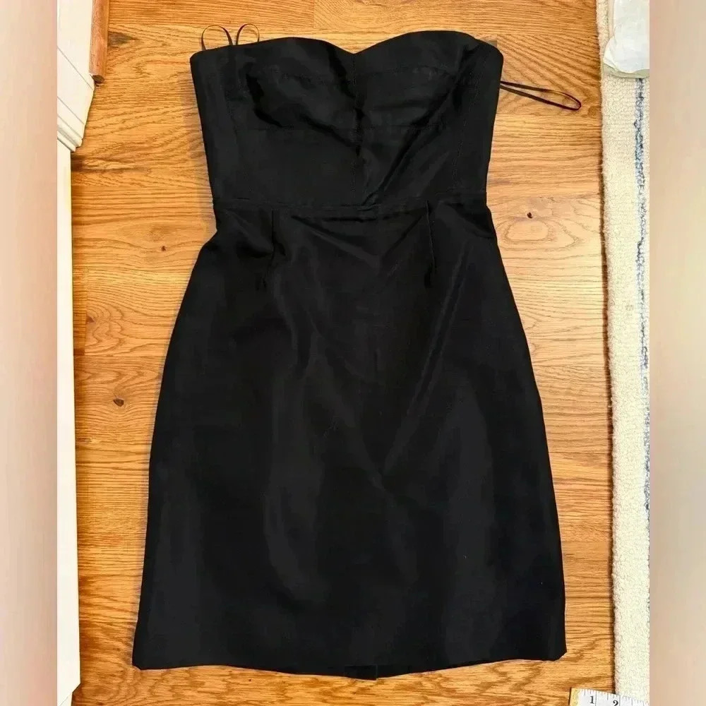J.Crew Strapless Sweetheart Neck Black Dress size 2
